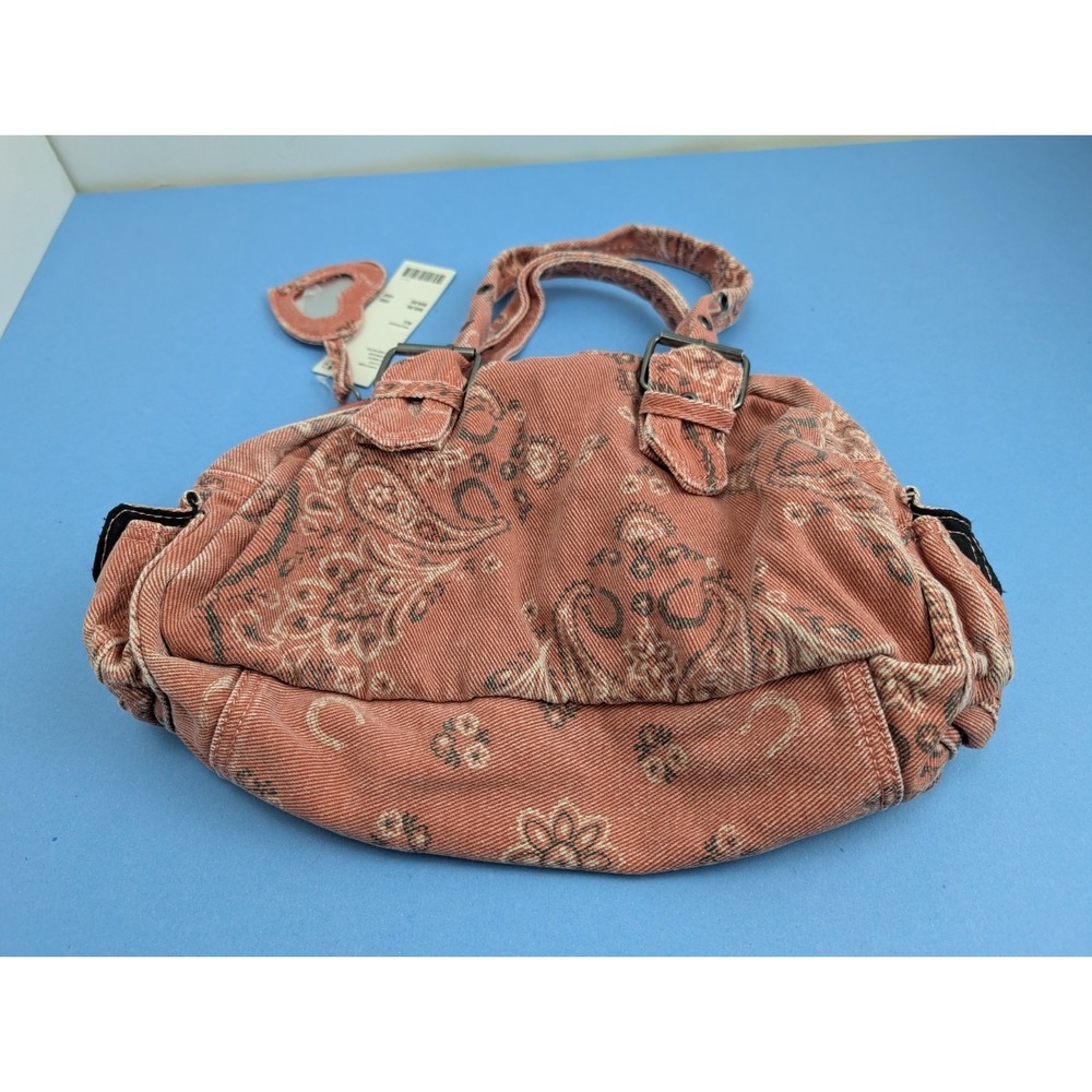 Urban Outfitters BDG Paisley Red Y2K Style Duffle Shoulder Bag NEW - Picture 14 of 16